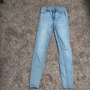 High-waisted American Eagle jeans
